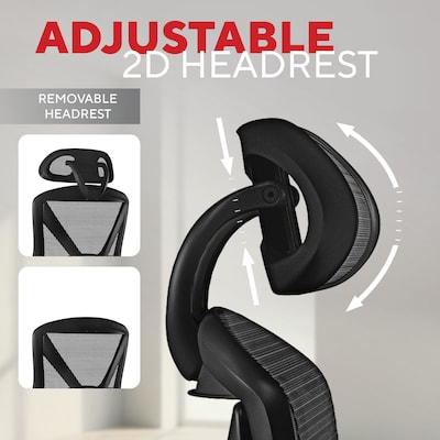 Staples® Dexley Ergonomic Mesh Swivel Task Chair, Black (UN56946)