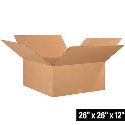 26 x 26 x 12 Shipping Boxes, 10/Bundle (262612)