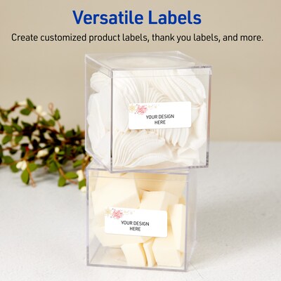 Avery Rectangle Multipurpose Labels, 1" x 2-5/8", White, 160/Pack (19479370427)