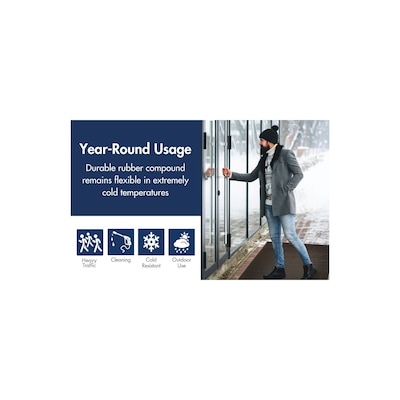 NoTrax Rubber Brush Commercial Scraper Entrance Mat, 39.37" x 31.5", Black (345S3239BL)