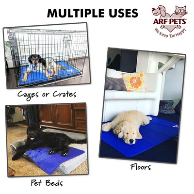 Arf Pets Non-Toxic Gel Dog Cooling Bed Mat for Kennels, Small, Blue (APCLPD019)