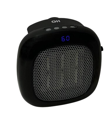 Good Housekeeping 750 Watt 2560 BTU Plug-In Portable Ceramic Electric Wall Heater (MH11R-BK)