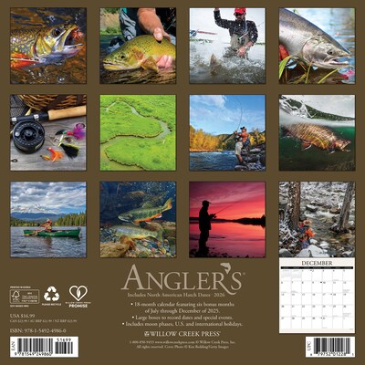 2026 Willow Creek Anglers 12 x 12 Monthly Wall Calendar (49860)