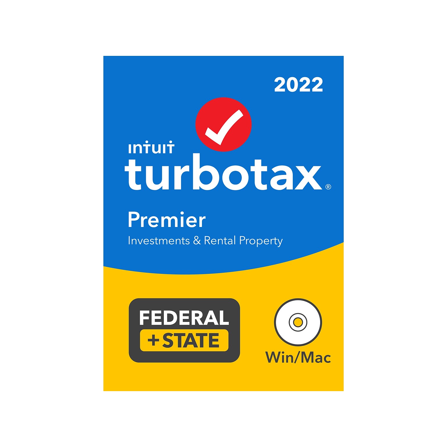 TurboTax Premier 2022 Federal + State for 1 User, Windows/Mac, CD/DVD or Download (5101318)