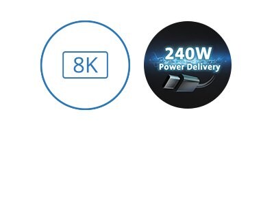 Kensington USB4 4.9 ft. USB-C to USB-C Charging Cable, Male to Male, Black (K32301WW)