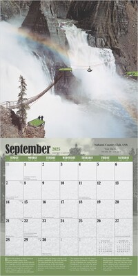 2025 BrownTrout World's Toughest Golf Holes 12" x 24" Monthly Square Wall Calendar, (9781975479855)
