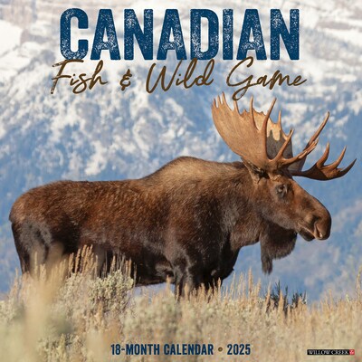 2025 Willow Creek Canadian Fish & Wild Game 12 x 12 Monthly Wall Calendar (42137)