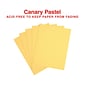 Pastel Colored Copy Paper, 20 lbs., 8.5" x 11", Canary, 500/Ream (14787)