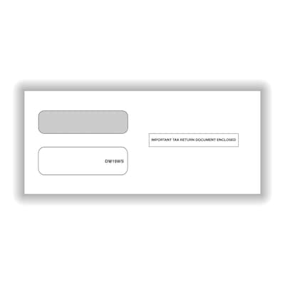 ComplyRight Self Seal Security Tinted Double-Window Tax Envelopes, 3 7/8 x 8 3/8, 50/Pack (DW19WS5