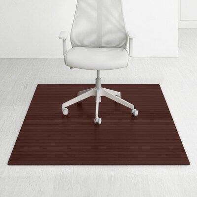 Anji Mountain Standard Bamboo Carpet & Hard Floor Chair Mat, 48 x 72, Dark Cherry (AMB24002)