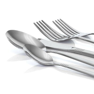 MegaChef Cravat Stainless Steel Flatware Set, 20 Piece (937112459M)
