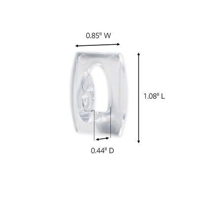 Command™ Mini Hooks Value Pack, Clear, 18 Hooks (17006CLR-VP)
