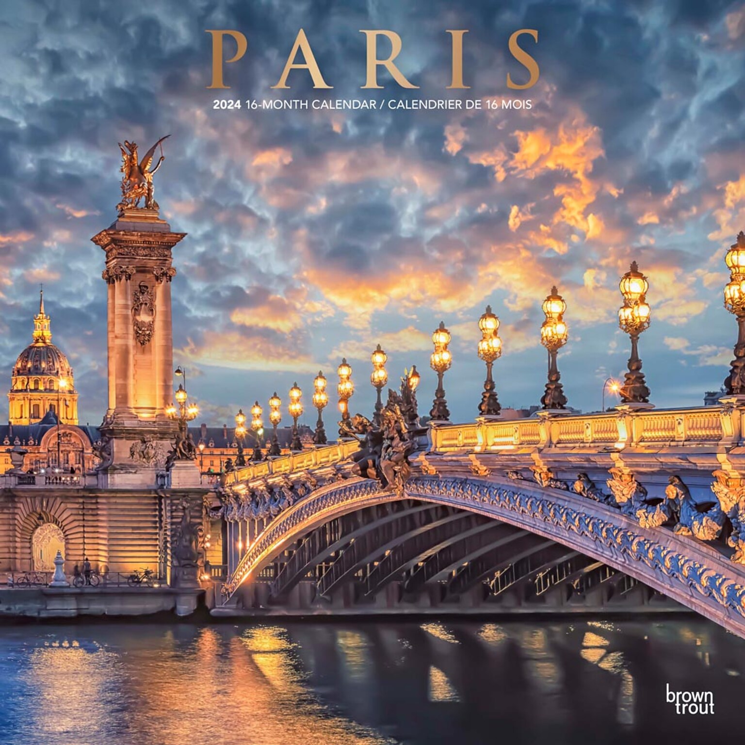 2024 BrownTrout Paris 12 x 24 Monthly Wall Calendar (9781975464486)