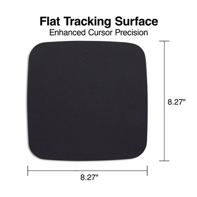 Staples TECH Non-Skid Mouse Pad, Black (382955-CC)