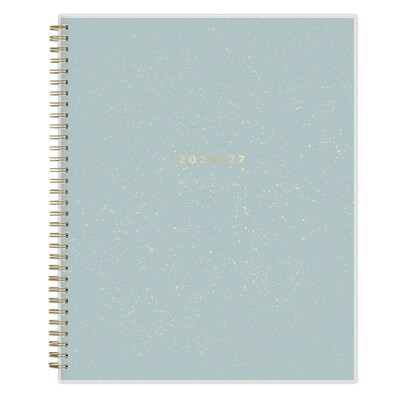 2026-2027 Blue Sky Splatter Dot Jade Frosted 8.5 x 11 Academic Weekly & Monthly Planner, Plastic Cover (149043-A27)
