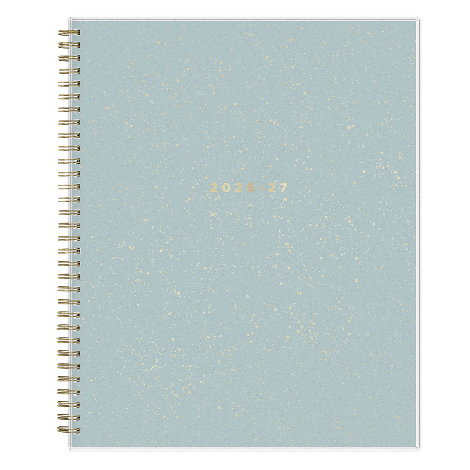 2026-2027 Blue Sky Splatter Dot Jade Frosted 8.5 x 11 Academic Weekly & Monthly Planner, Plastic Cover (149043-A27)