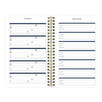 2026-2027 Blueline Academic 8" x 5" Weekly & Monthly Planner, Poly Cover, Nautical Cabana (CA114PH.02)