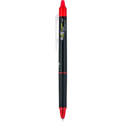 Pilot FriXion Synergy Clicker Erasable Gel Pen, Extra Fine Point, 0.5mm, Red Ink, Dozen (17372)