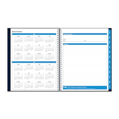 2026-2027 Blue Sky Day Designer 8.5" x 11" Academic Weekly & Monthly Planner, Plastic Cover, Navy (136685-A27)