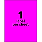 Avery Laser Shipping Labels, 8-1/2" x 11", Assorted Neon Colors, 1 Label/Sheet, 15 Sheets/Pack (5975)
