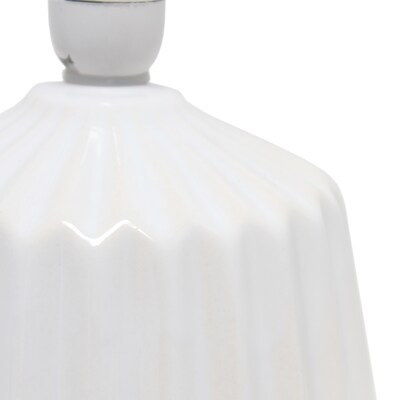 Simple Designs Petite Off White Pleated Base Table Lamp (LT1120-OFF)