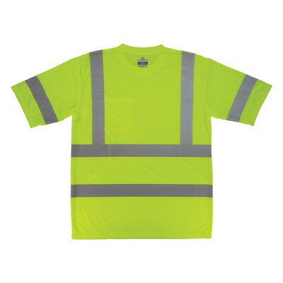 GloWear 8367 High Visibility Short Sleeve T-Shirt, ANSI Type R Class 3, Lime, 2XL (22036)