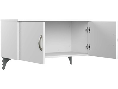 Bush Business Furniture Office in an Hour 63"H x 65"W Cubicle Panel Workstation, Pure White (WC36192-03STGK)