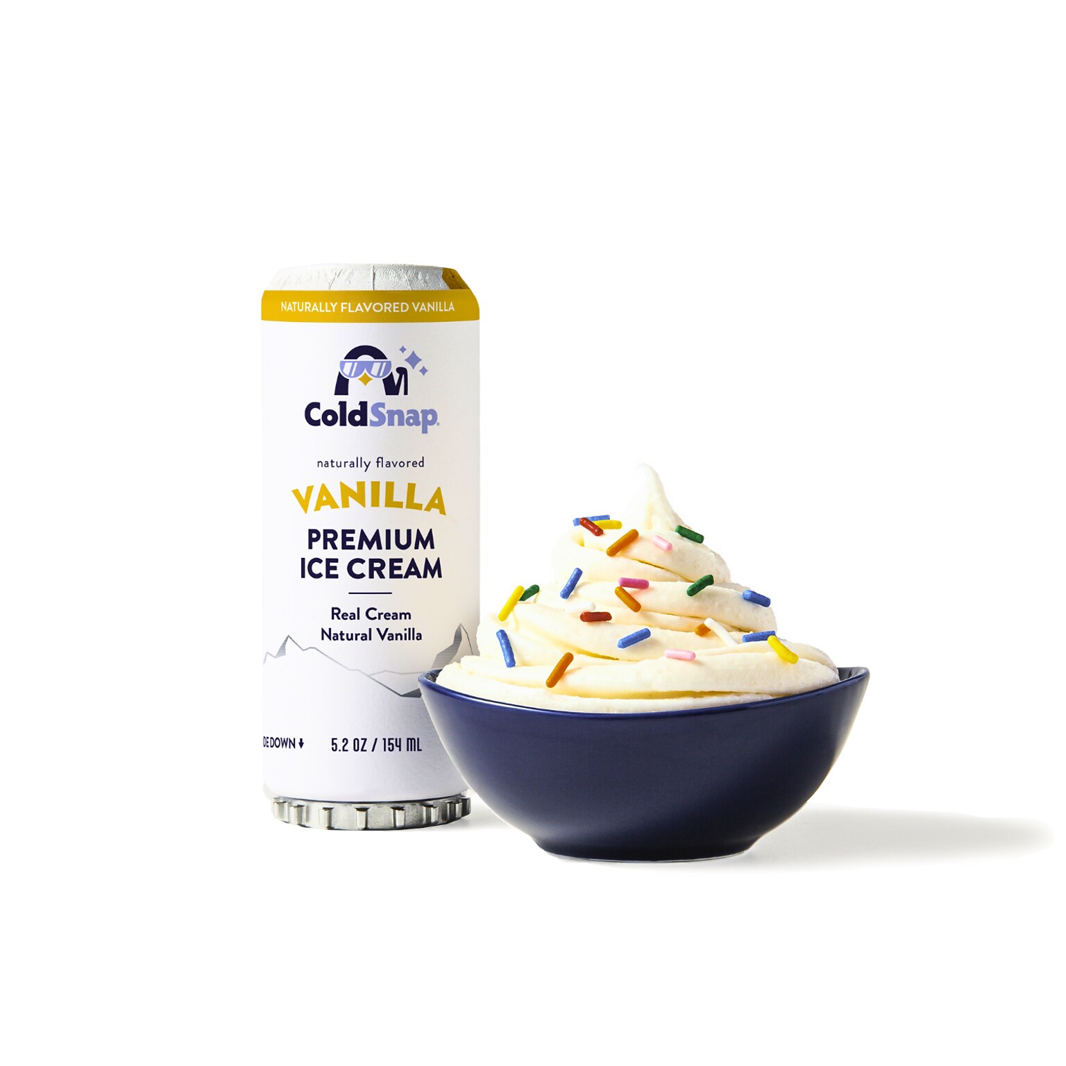 ColdSnap Premium Vanilla Ice Cream Mix, Single Serve Pods, 12 Pods/Pack, COLDSNAP MACHINE REQUIRED (600038)