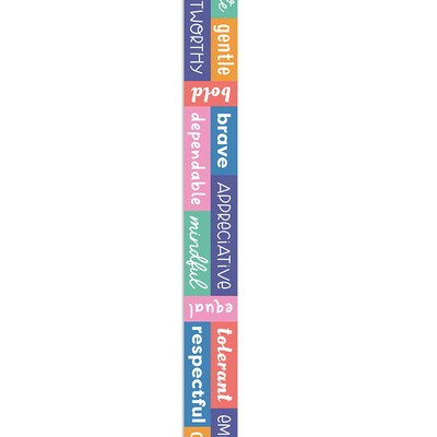 Carson Dellosa Education We Stick Together Straight Bulletin Board Borders, 3" x 3', Positive Words, 6/Bundle (CD-108520-6)