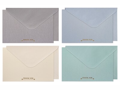 Better Office Thank You Cards with Envelopes, 4 x 6, Assorted Colors, 50/Pack (64639-50PK)