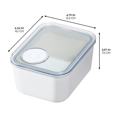 iDESIGN Polypropylene Containers, White/Clear, 2/Pack (28208M2)