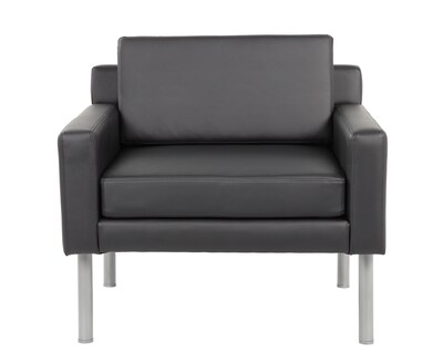 Boss Vinyl Lounge Chair, Black (BR8001AM-BK)