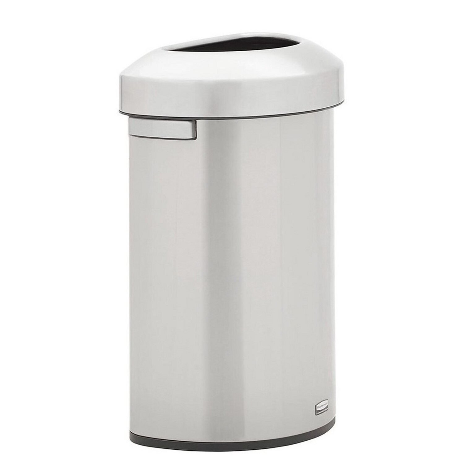 Rubbermaid Refine Stainless Steel Indoor Trash Can with Open Lid, 16 Gallon, Silver (2147550)