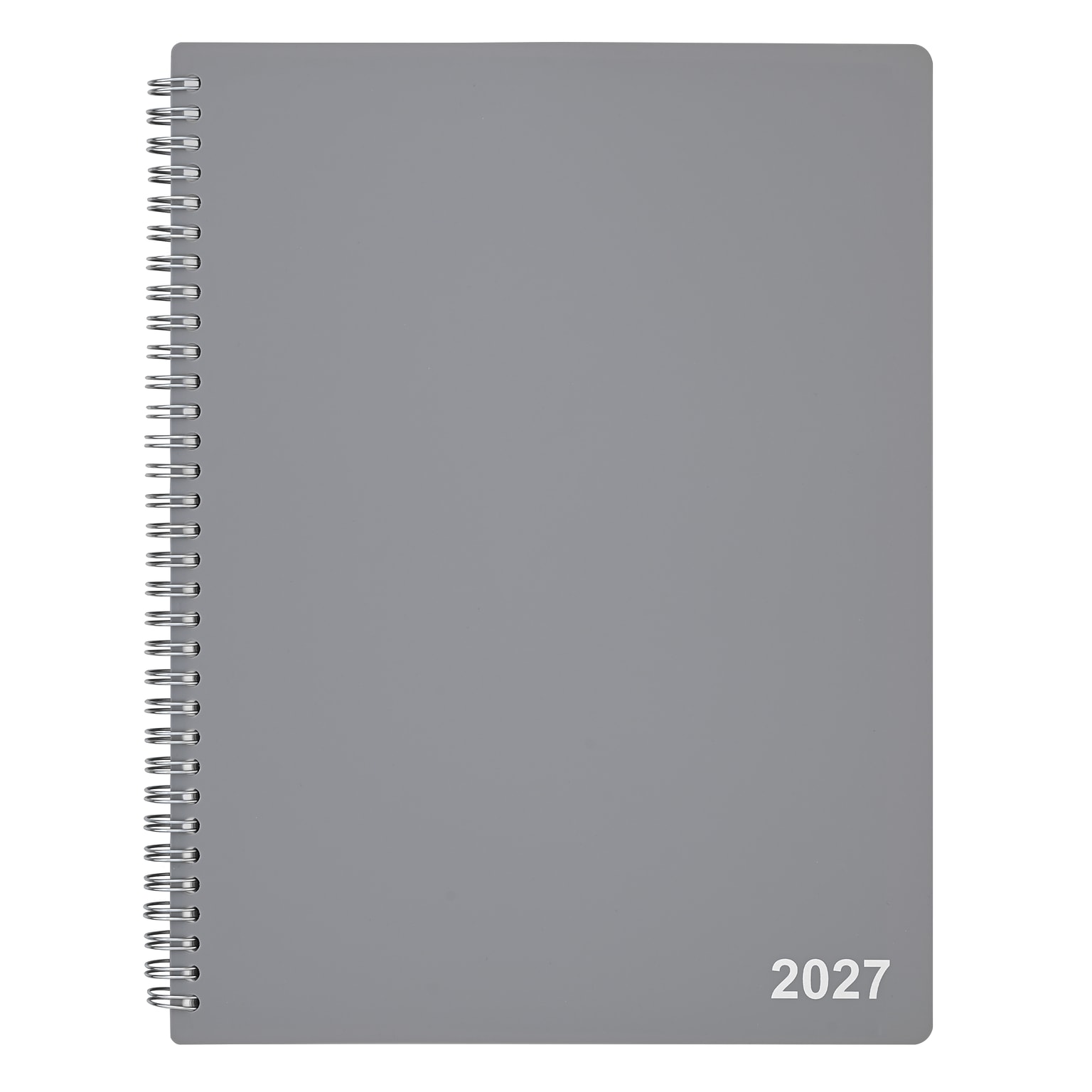 2027 Staples 8 x 11 Weekly & Monthly Appointment Book, Plastic Cover, Gray (ST63595-27)