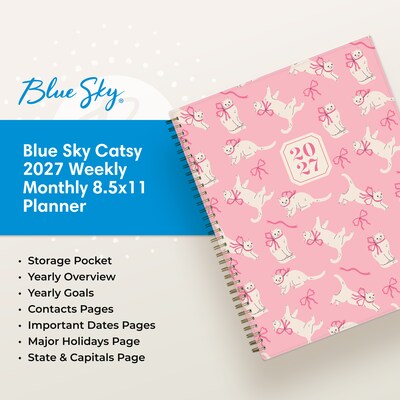 2027 Blue Sky 8.5" x 11" Weekly & Monthly Planner, Pink (164032)