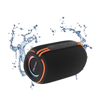 Dolphin Audio Diver Sport Wireless Bluetooth Mini TWS Portable Speaker with Lights, Waterproof, Blac