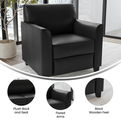 Flash Furniture Hercules Diplomat Series LeatherSoft Guest Chair, Black (BT8271BK)