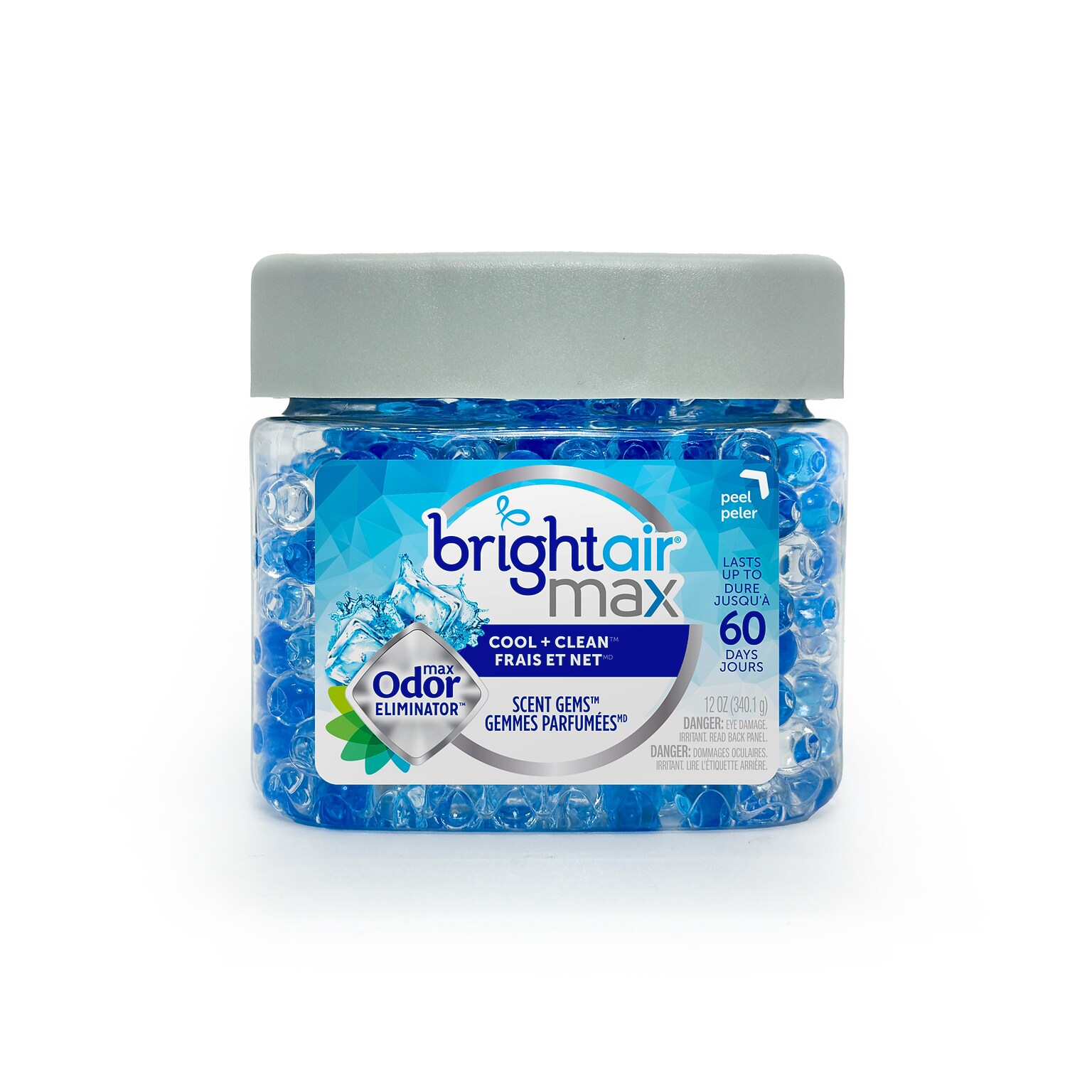 Bright Air Max Scent Gems Solid Air Freshener, Cool & Clean, 12 oz. (900228)
