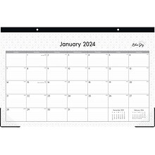 2024 Blue Sky Enterprise 17 x 11 Monthly Desk Pad Calendar, White/Gray (111293-24)