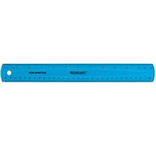 Westcott 12 Plastic Standard Ruler, Assorted, 12/Box (17721)