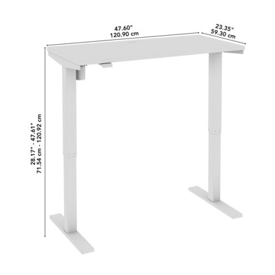 Bush Business Furniture Move 40 Series 48"W Electric Height Adjustable Standing Desk, Mocha Cherry/Cool Gray (M4S4824MRSK)