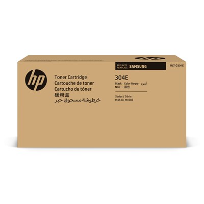 HP 304E Black Toner Cartridge for Samsung MLT-D304E (SV031), Samsung-branded printer supplies are now HP-branded