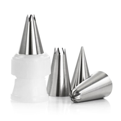 Martha Stewart Stainless Steel Assorted Cake Decorating Nozzles, 16 Piece (935117932M)