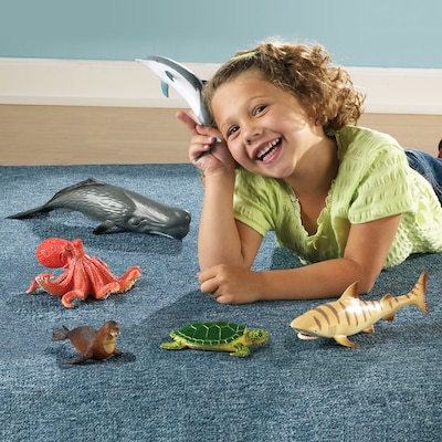 Learning Resources Jumbo Ocean Animals, Set of 6 (LER0696)