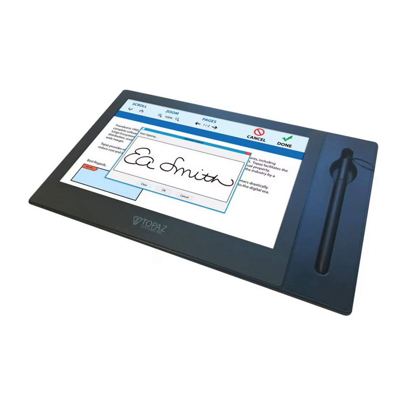 Topaz Systems GemView 10 Signature Pad (TD-LBK101VT-USB-R)