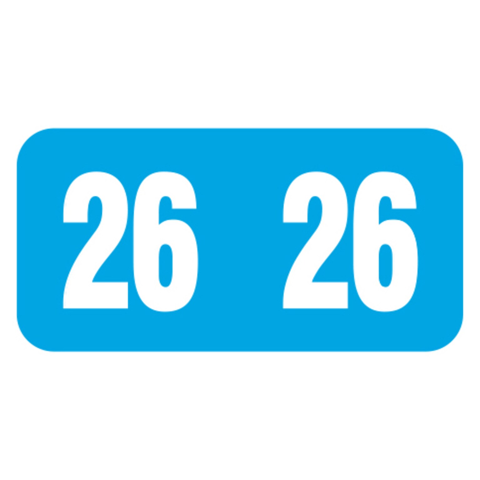 Medical Arts Press TAB Compatible Large End-Tab 2026 Year Label, Blue, 500/Roll