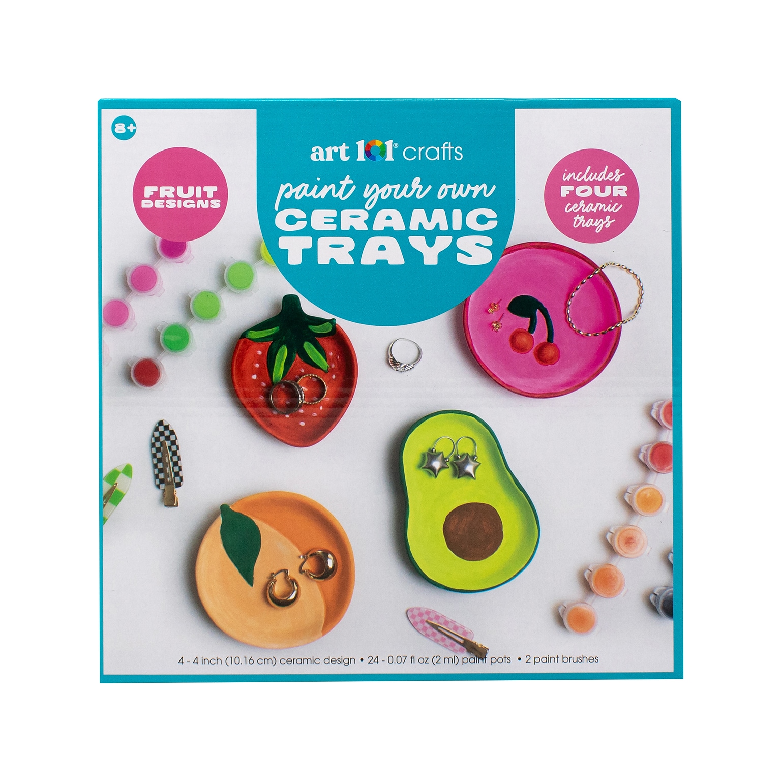 Art 101 Crafts Paint Your Own Ceramic Fruit Trays Kit (41032MB)