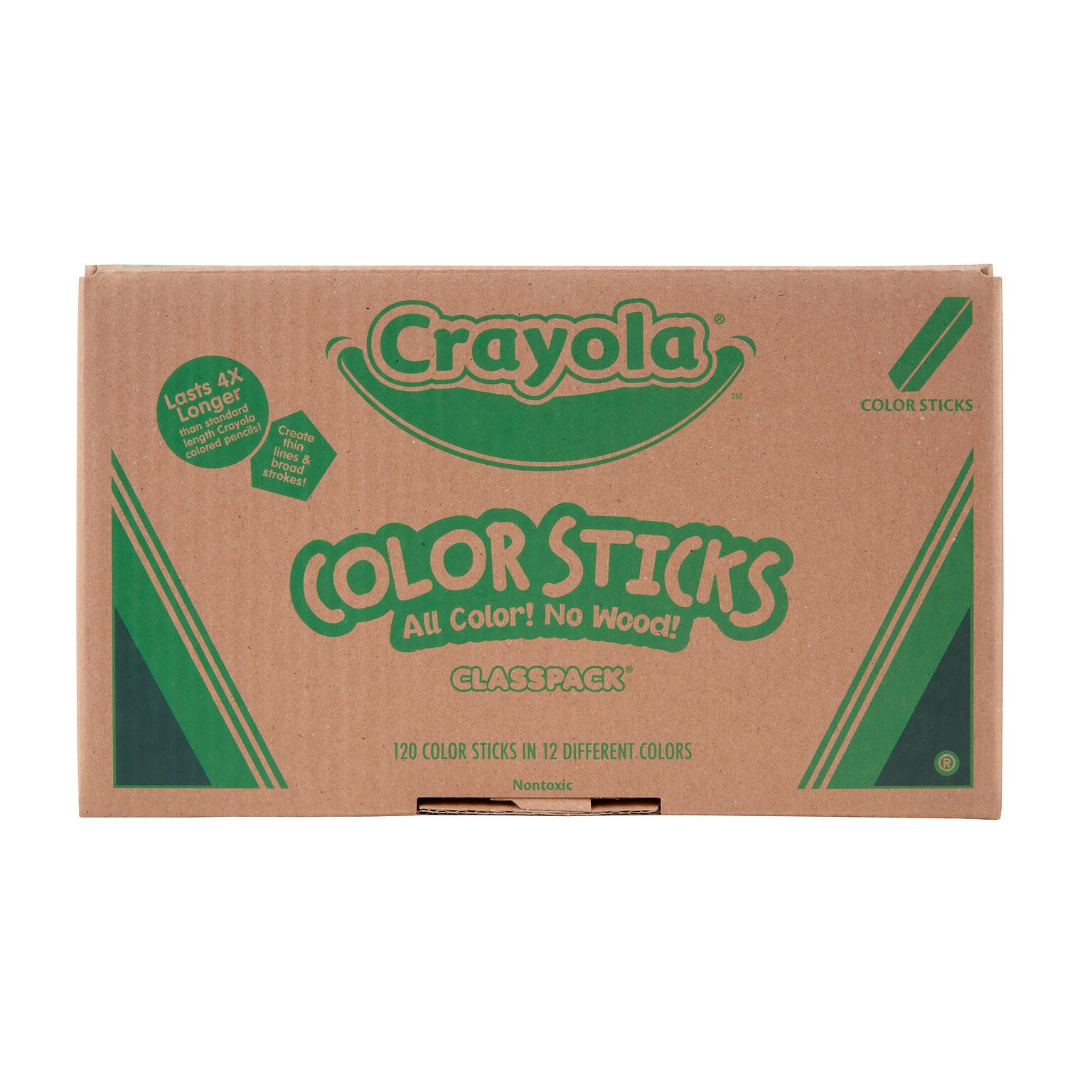 Crayola Classpack Color Sticks, Assorted, 120/Box (68-8120)