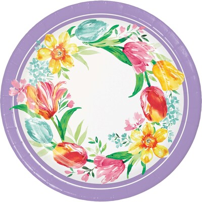 Creative Converting Beautiful Blooms Tableware Kit, Serves 8 (DTC9200E2A)