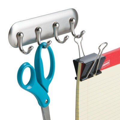 iDESIGN Wall Rack, Brushed Nickel, ABS, 2/Pack (28038M2)